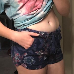 SALE Fabric shorts with navy details